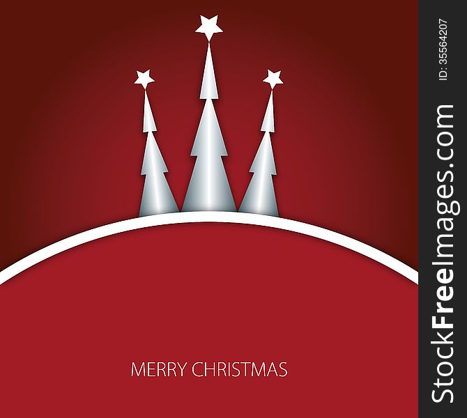 Abstract Christmas trees, greeting card. Vector illustration. Abstract Christmas trees, greeting card. Vector illustration.