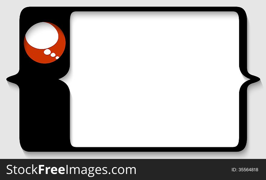 Vector box for any text with speech bubble