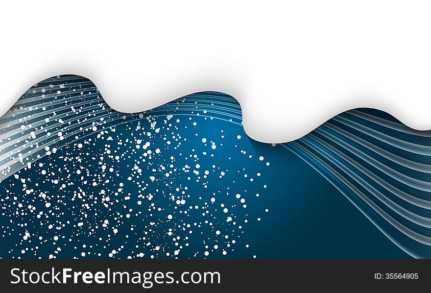 Vector abstract background with falling snow