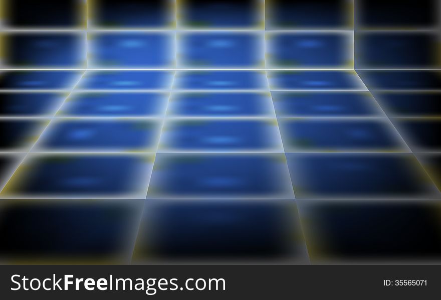 Blue abstract vector perspective background
