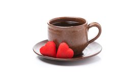 Coffee And Candy In The The Shape Of Heart For Valentine S Day Stock Photos Coffee And Candy In The The Shape Of Heart For Valentine S Day Stock Photos