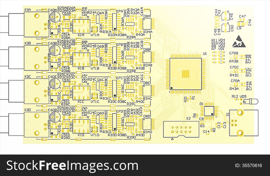 Device PCB yellow