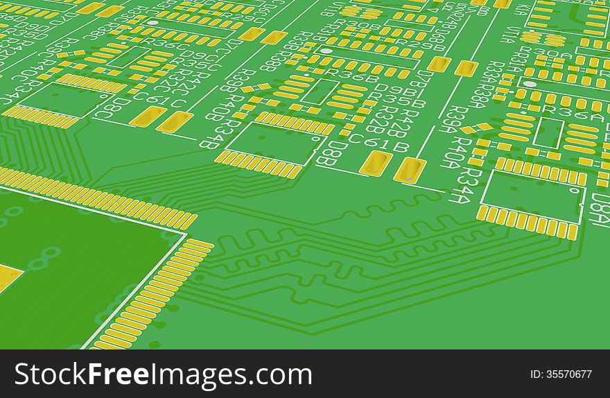 PCB green. Background.