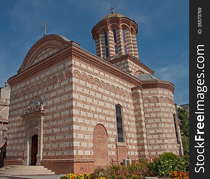 The Saint Anthony Church, part of the Old Court ensemble of Bucharest, exponent of classical Greek Orthodox architecture. Oldest standing church of Romania (built between 1558-1559). The Saint Anthony Church, part of the Old Court ensemble of Bucharest, exponent of classical Greek Orthodox architecture. Oldest standing church of Romania (built between 1558-1559).