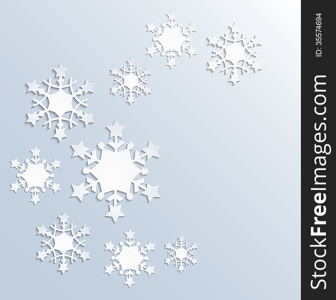 Christmas Background With Snowflakes