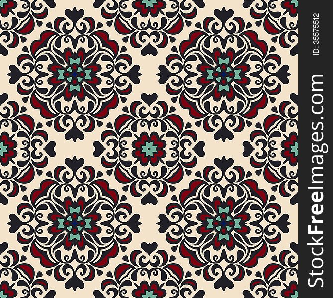 Seamless ethnic pattern gift wrap