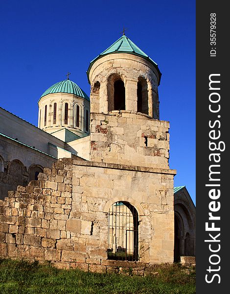 The Kutaisi Cathedral, more commonly known as Bagrati Cathedral, is the 11th-century cathedral church in the city of Kutaisi. The Kutaisi Cathedral, more commonly known as Bagrati Cathedral, is the 11th-century cathedral church in the city of Kutaisi.