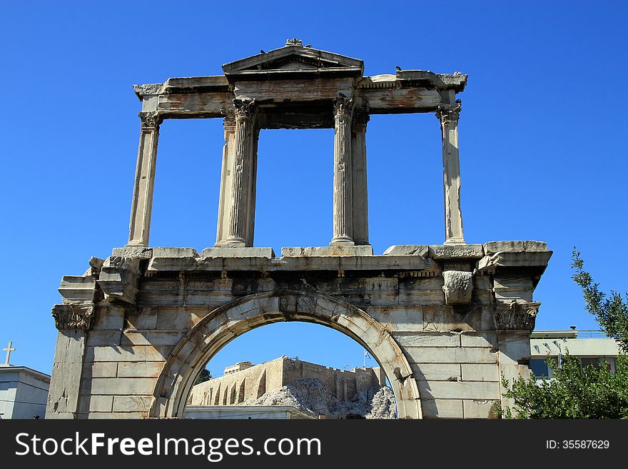 Arch of Adrian in Athens, Greece