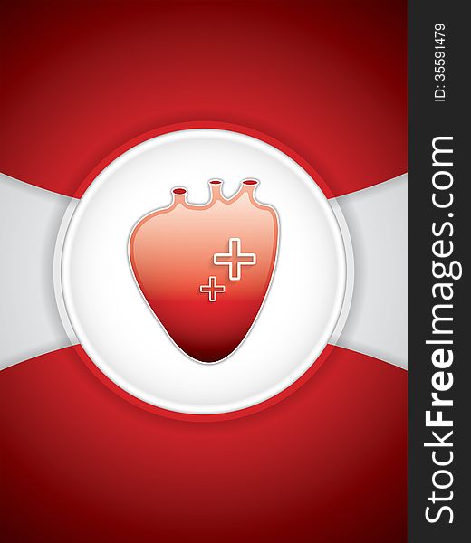 Medical background.Human heart vector