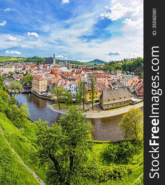 Český Krumlov. a town in south bohemia. czechia