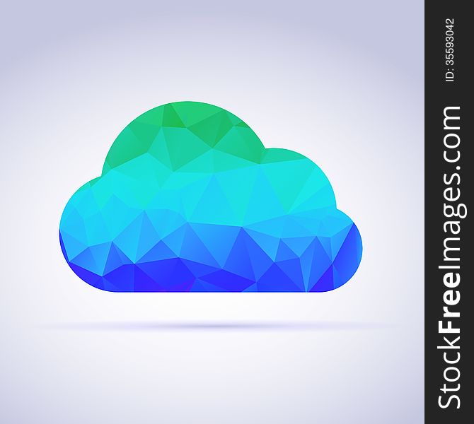 Creative icon clouds, triangles. This is file of EPS10 format.