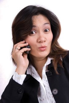 Business Girl On The Phone Royalty Free Stock Photo