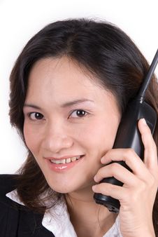Business Girl On The Phone Stock Images