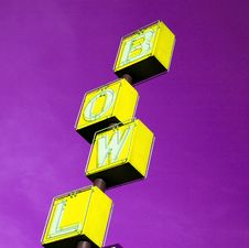 Bowling Rink Sign Yellow Royalty Free Stock Images Bowling Rink Sign Yellow Royalty Free Stock Images