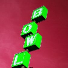 Bowling Rink Sign Green Royalty Free Stock Photography Bowling Rink Sign Green Royalty Free Stock Photography