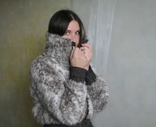 Woman In A Fur Coat Royalty Free Stock Photo Woman In A Fur Coat Royalty Free Stock Photo