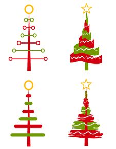 Christmas Tree Clip Art 2 Stock Photography