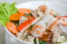 Thai Seafood Noodle Stock Image Thai Seafood Noodle Stock Image