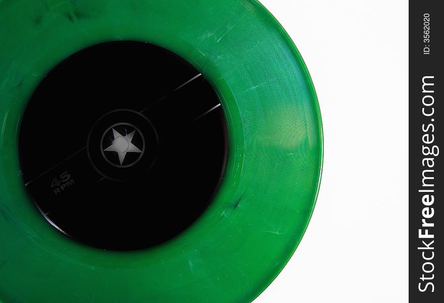 Green vinyl record music recording
