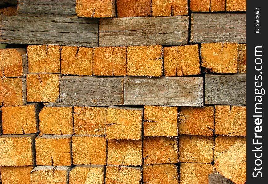 Pile, stack of wood, firewood