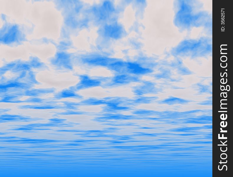The sky.illustration of cloudly sky