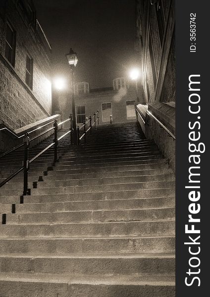 Bridge Street Stairs in Aberdeen, Scotland