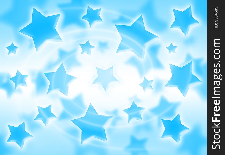 Abstract background with blue stars