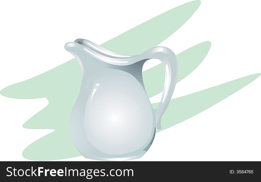 Illustration of a jug with a handle