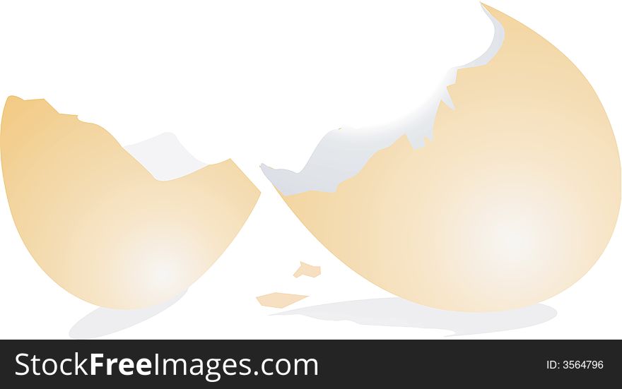 Illustration of a broken egg shell