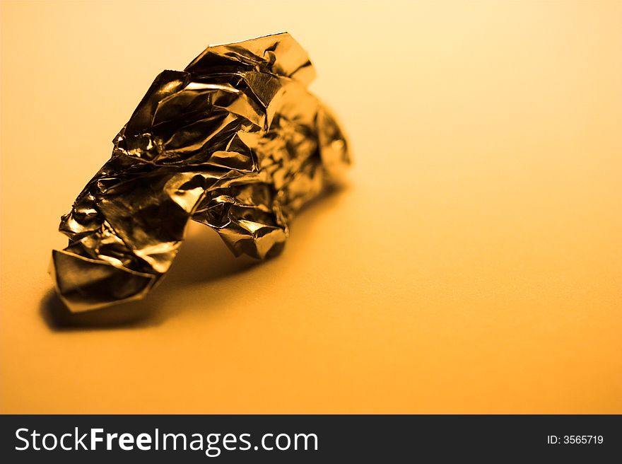 Abstract image of a folded foil