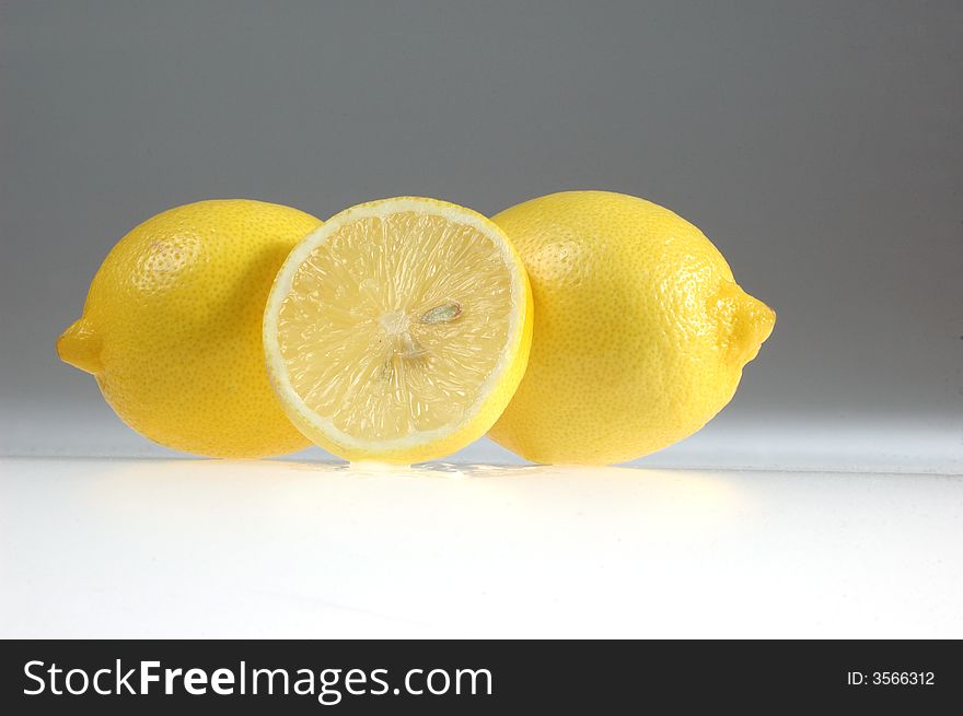 Vitamins in the yellow lemons