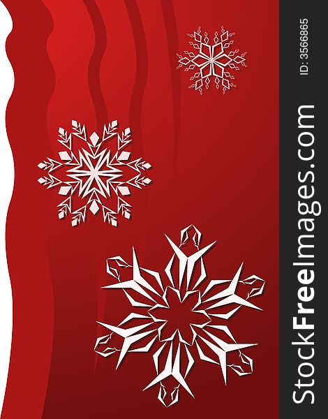 Vector illustration of Snowflake Christmas decoration