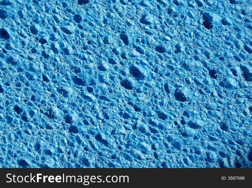 A close up Blue Sponge abstract background. A close up Blue Sponge abstract background