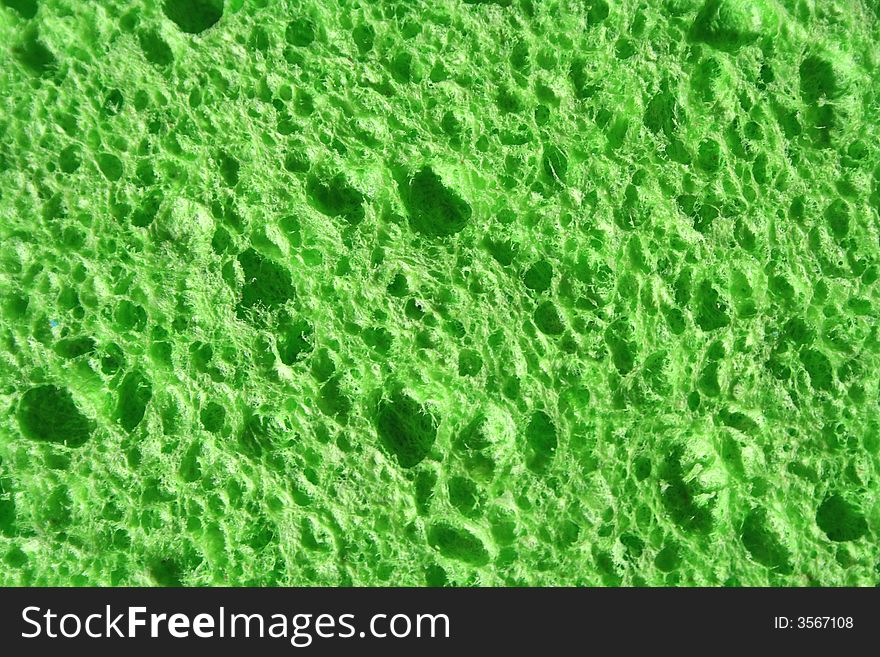 A close up Green Sponge abstract background. A close up Green Sponge abstract background