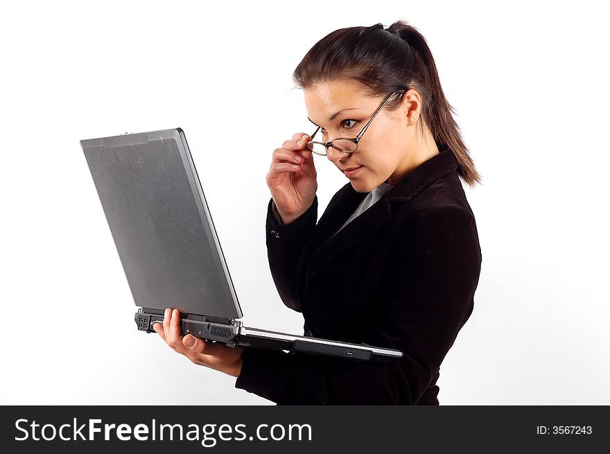 Business woman with laptop 11