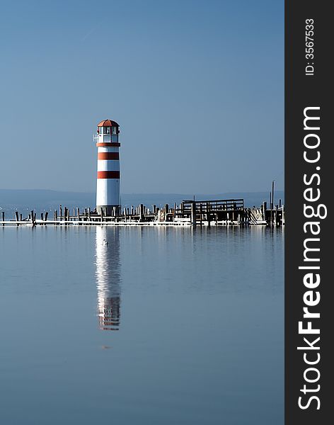 Summer - lighthouse with reflection 2.