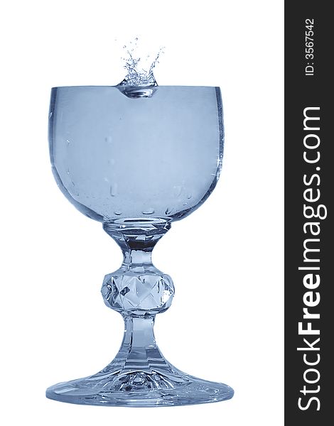 Blue Glass With Water