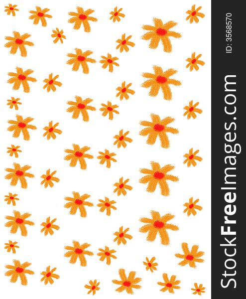 A texture with a lot of orange flowers. A texture with a lot of orange flowers