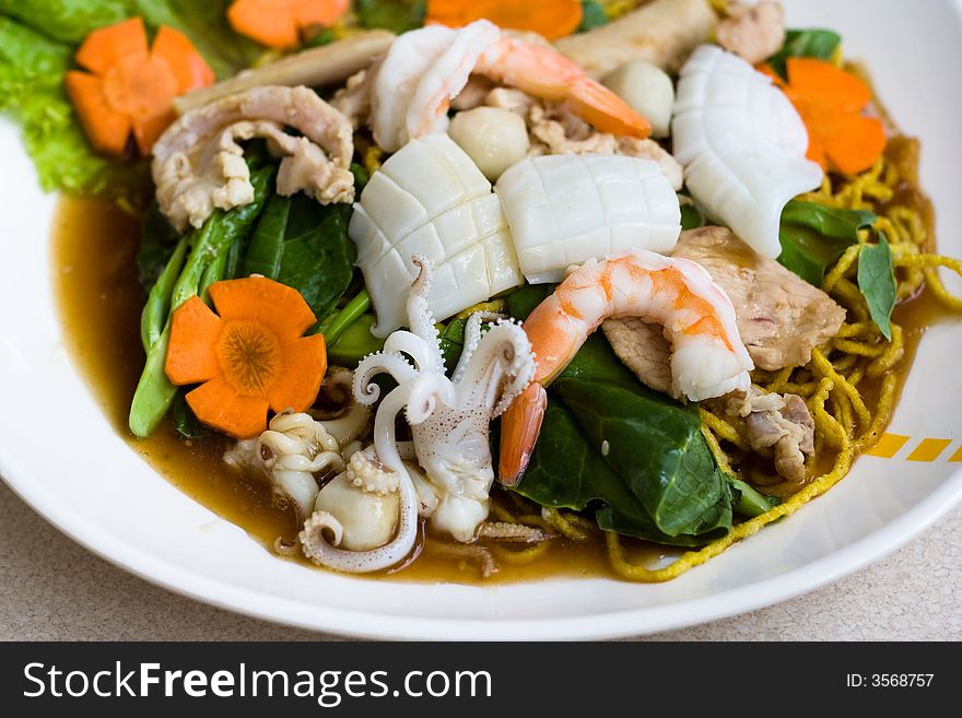 Image of Thai seafood noodle