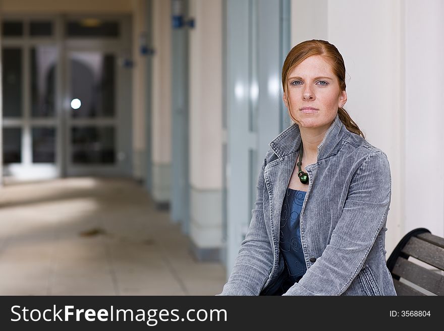 Woman On Bench