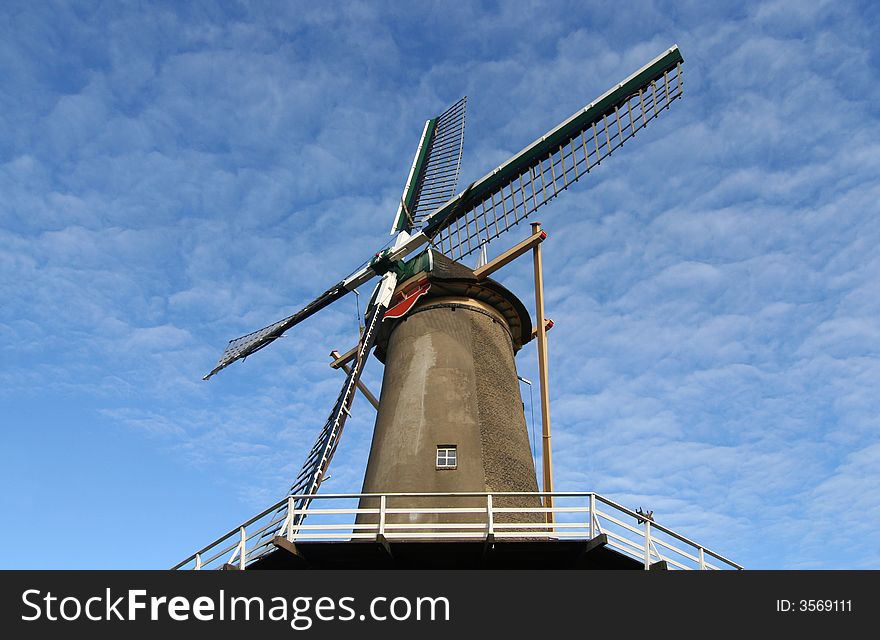 Traditional Dutch windmill in Loosduinen