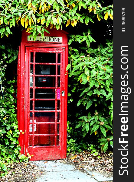 Telephone Box,Kenmore,Aberfeldy,Perthshire,Scotland,UK.