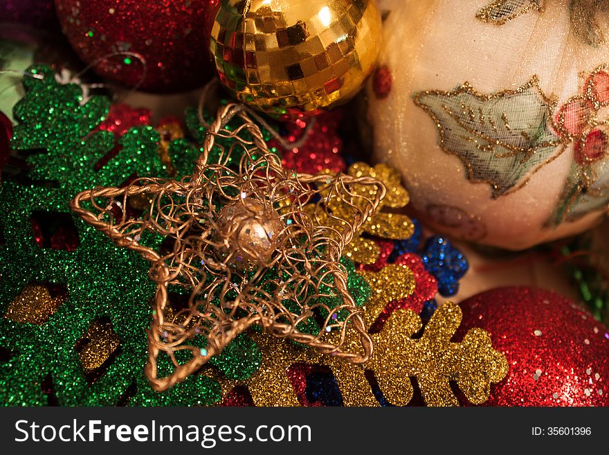Christmas toys for decorating a Chrismas tree