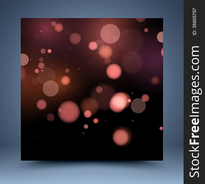 Red bokeh abstract background for website, banner, business card, invitation, postcard