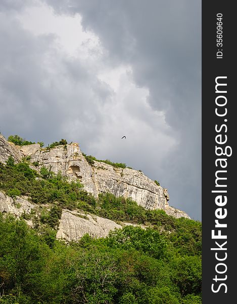 Cloudy Weather Over Crimea Mountains