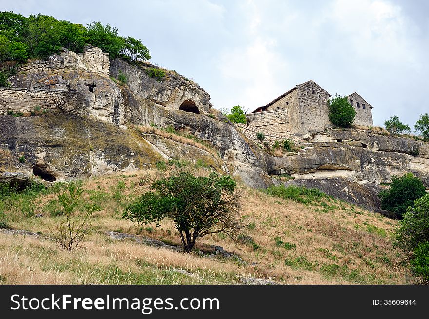 Chufut-Kale, medieval Jewish City Fortress in Crimea, Ukarine. Chufut-Kale, medieval Jewish City Fortress in Crimea, Ukarine