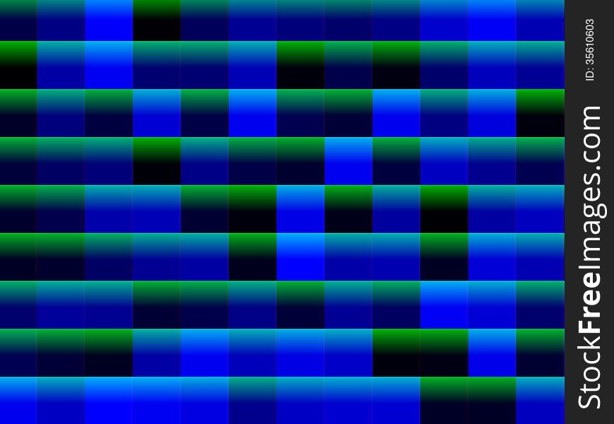 Abstract blue and green squares background