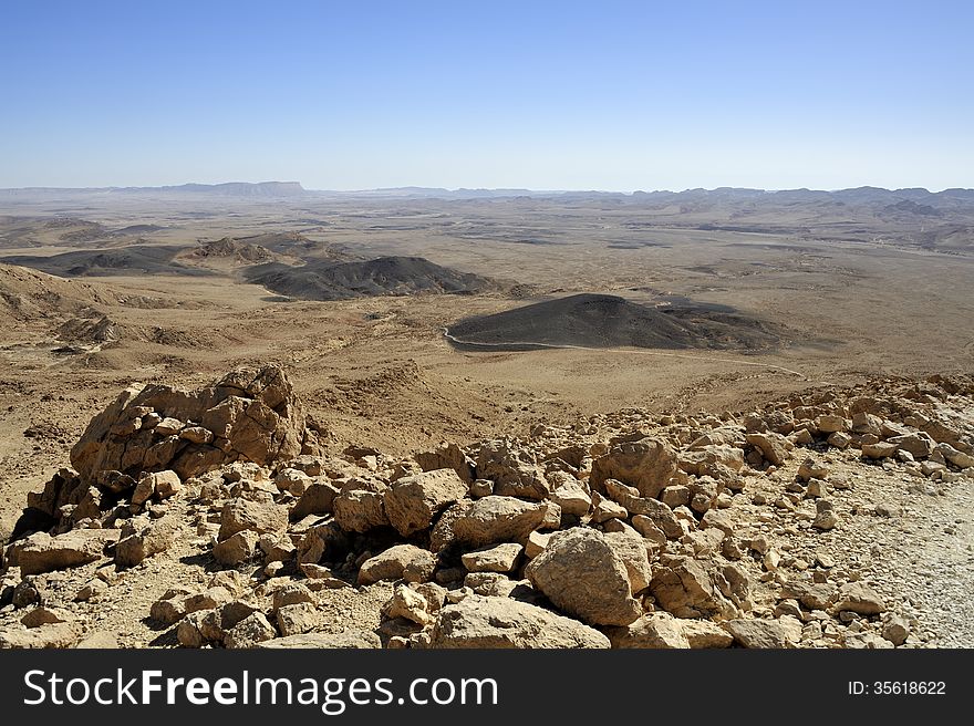 Ramon crater in Negev desert.