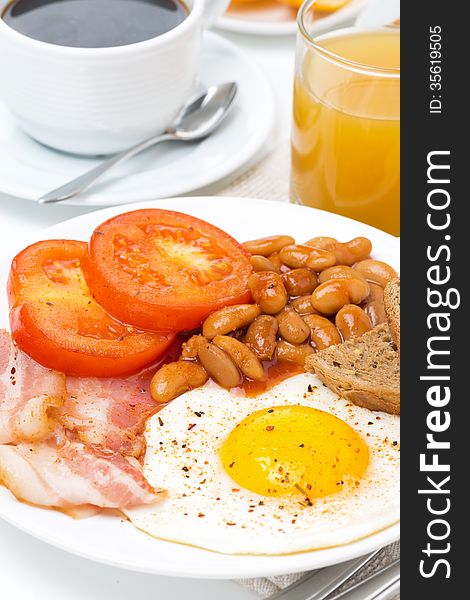 Traditional English Breakfast Closeup