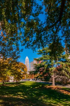 Charlotte City Skyline Autumn Season Royalty Free Stock Photo Charlotte City Skyline Autumn Season Royalty Free Stock Photo